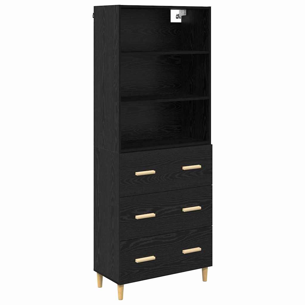 Hoge Kast 69,5 X 32,5 X 180 Cm Bewerkt Hout