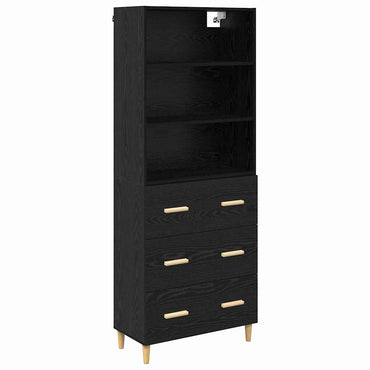 Hoge Kast 69,5 X 32,5 X 180 Cm Bewerkt Hout