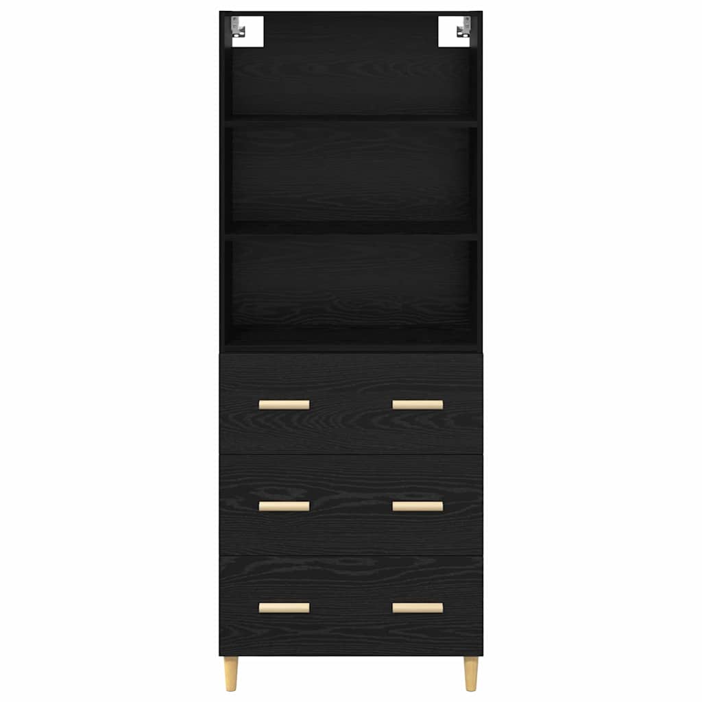 Hoge Kast 69,5 X 32,5 X 180 Cm Bewerkt Hout