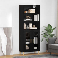 Hoge Kast 69,5 X 32,5 X 180 Cm Bewerkt Hout
