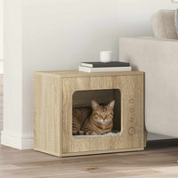 Kattenhuis Beton 51 X 30 X 42,5 Cm Bewerkt Hout
