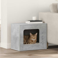 Kattenhuis Beton 51 X 30 X 42,5 Cm Bewerkt Hout
