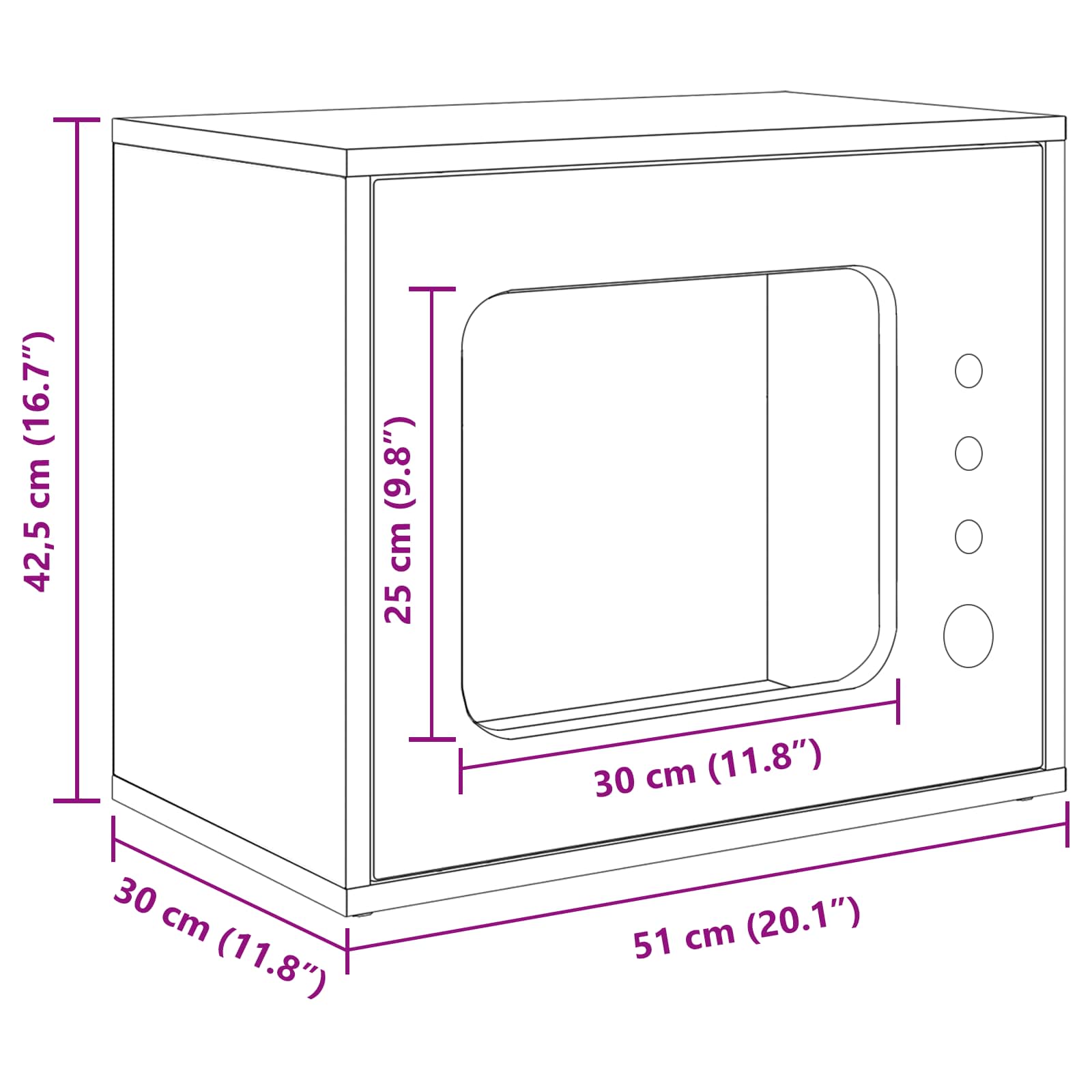 Kattenhuis Beton 51 X 30 X 42,5 Cm Bewerkt Hout
