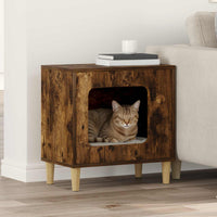 Kattenhuis Oudhout 51 X 30 X 52 Cm Bewerkt Hout