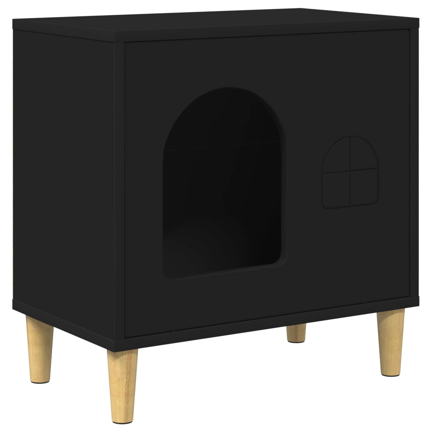 Kattenhuis 51 X 30 X 52 Cm Bewerkt Hout