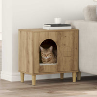 Kattenhuis 51 X 30 X 52 Cm Bewerkt Hout