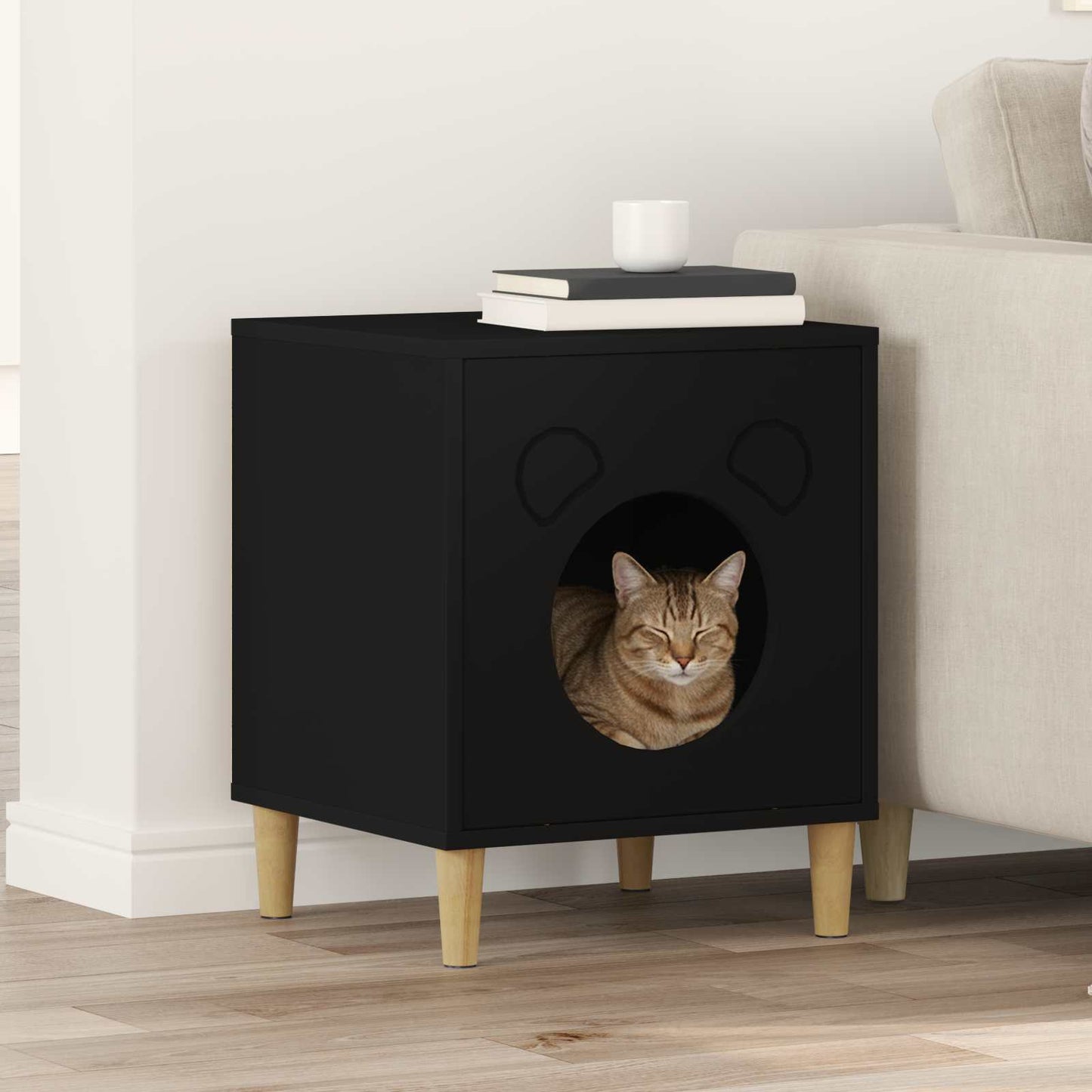 Kattenhuis 42,5 X 40 X 53 Cm Bewerkt Hout
