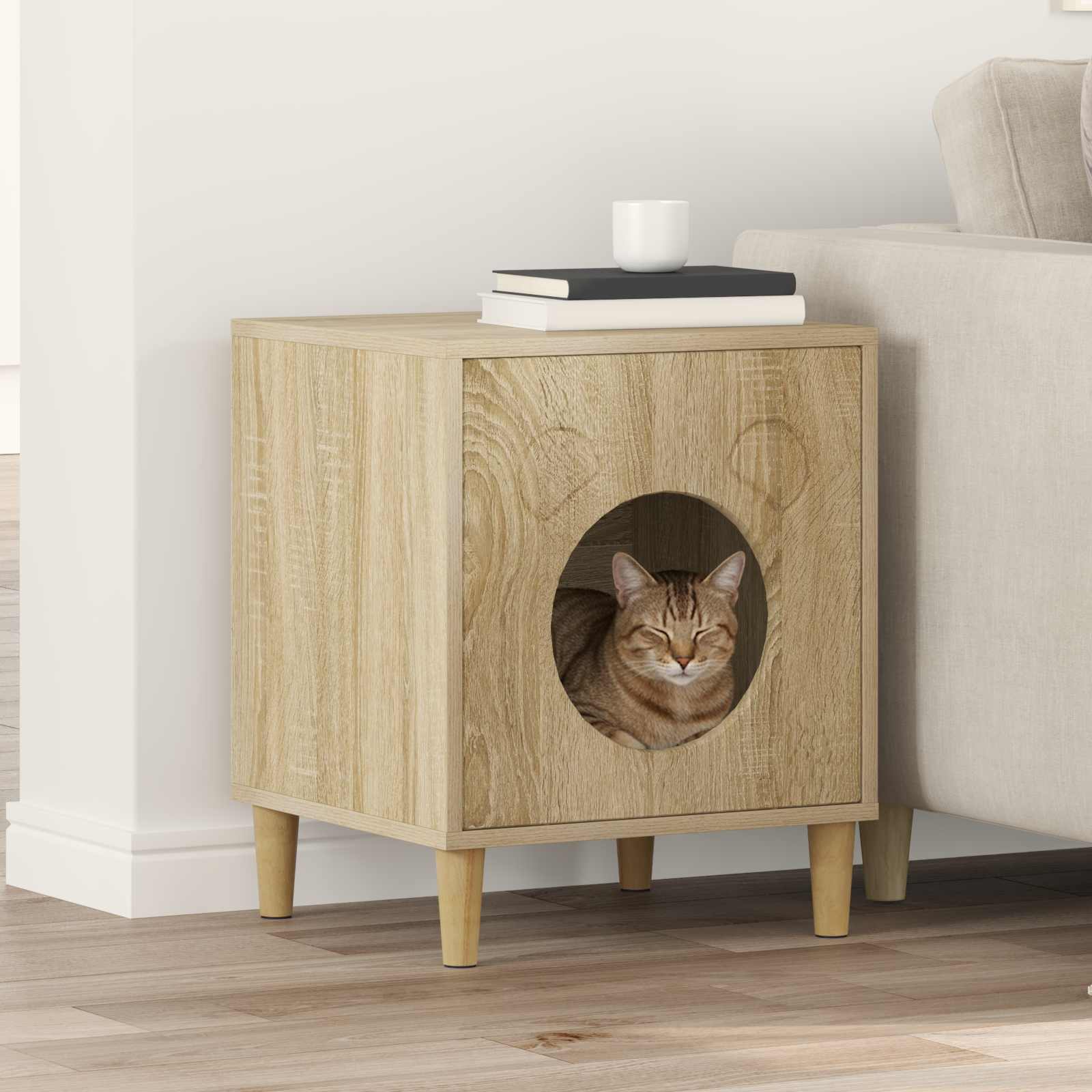 Kattenhuis 42,5 X 40 X 53 Cm Bewerkt Hout