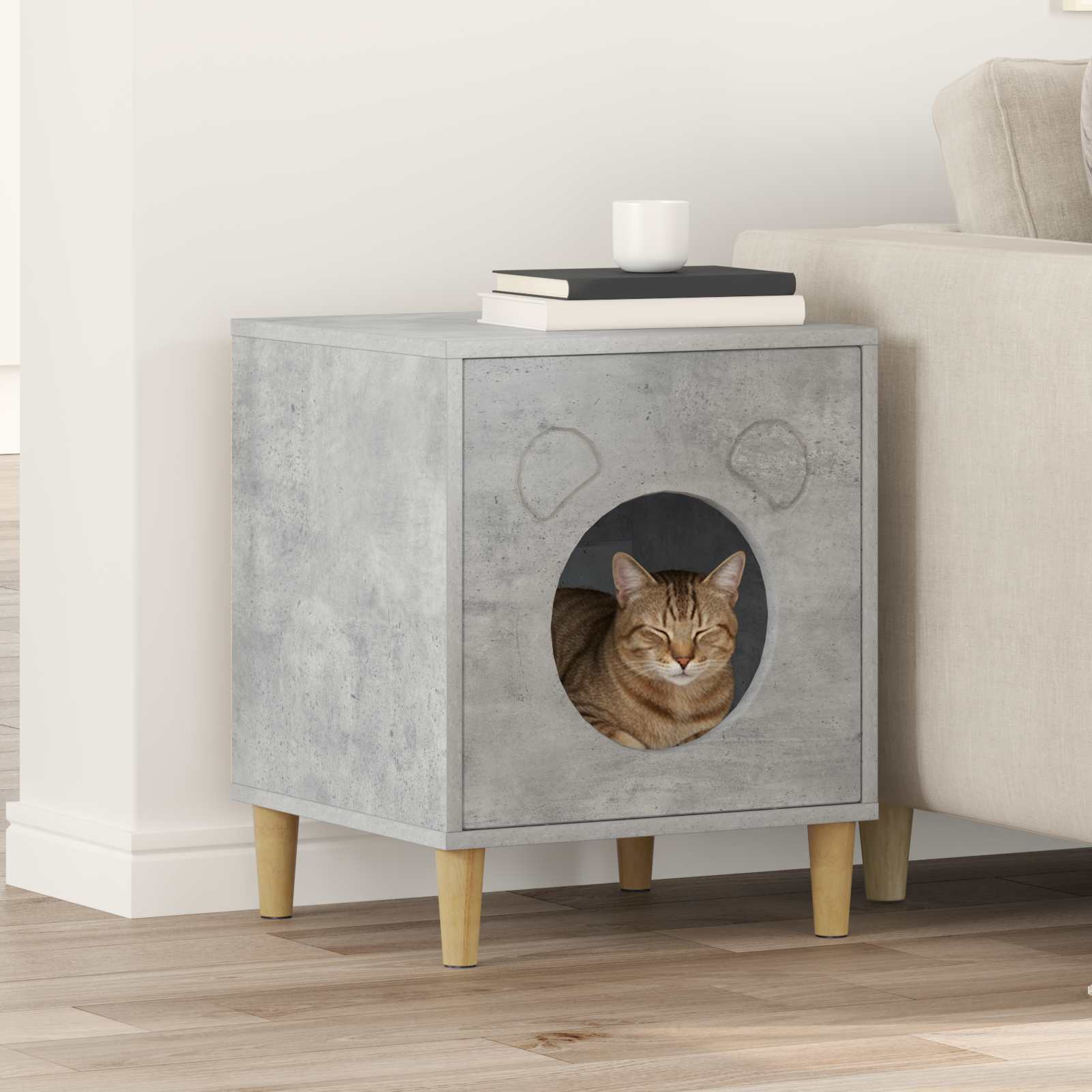 Kattenhuis 42,5 X 40 X 53 Cm Bewerkt Hout