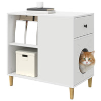 Kattenhuis 72 X 42,5 X 70 Cm Bewerkt Hout