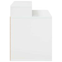 Kattenhuis Glanzend Wit 42,5 X 40 X 53,5 Cm Bewerkt Hout