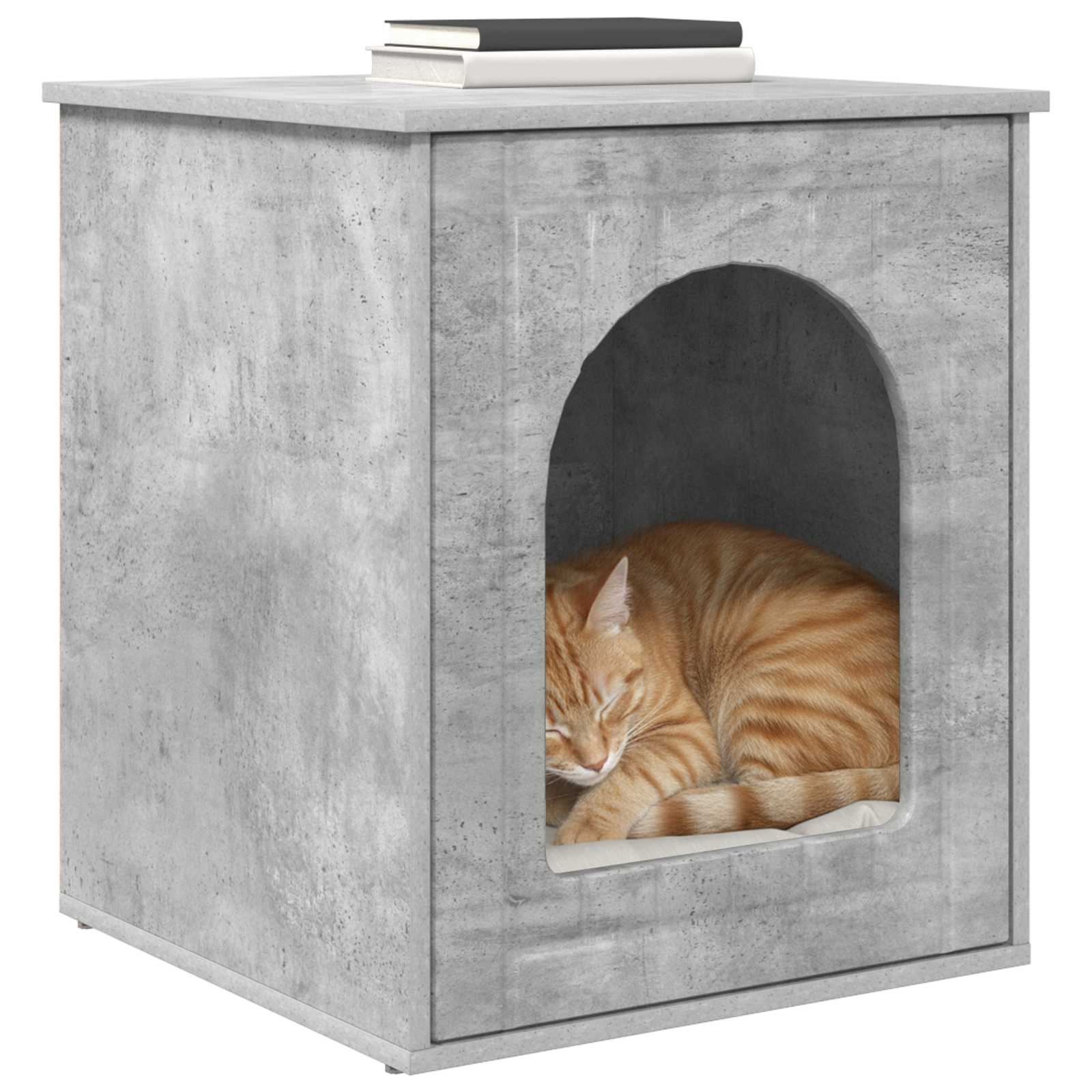 Kattenhuis Beton 53 X 52 X 62 Cm Bewerkt Hout