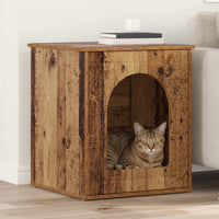 Kattenhuis Beton 53 X 52 X 62 Cm Bewerkt Hout