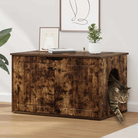 Kattenhuis Oudhout 85 X 55 X 50,5 Cm Bewerkt Hout