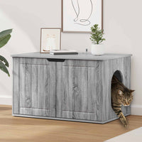 Kattenhuis Oudhout 85 X 55 X 50,5 Cm Bewerkt Hout