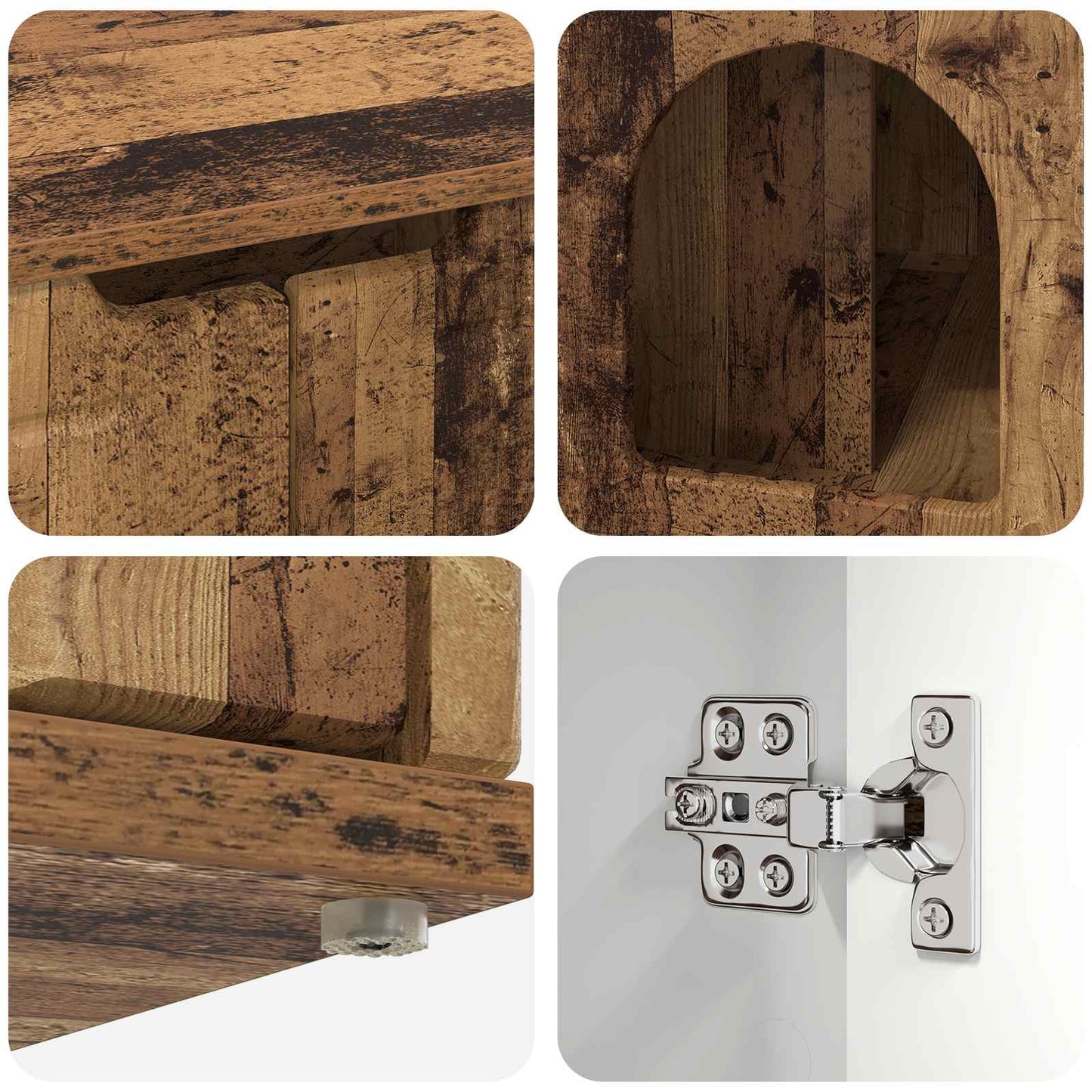 Kattenhuis Oudhout 85 X 55 X 50,5 Cm Bewerkt Hout