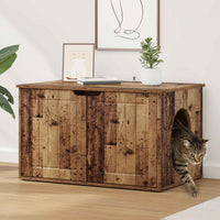 Kattenhuis Oudhout 85 X 55 X 50,5 Cm Bewerkt Hout