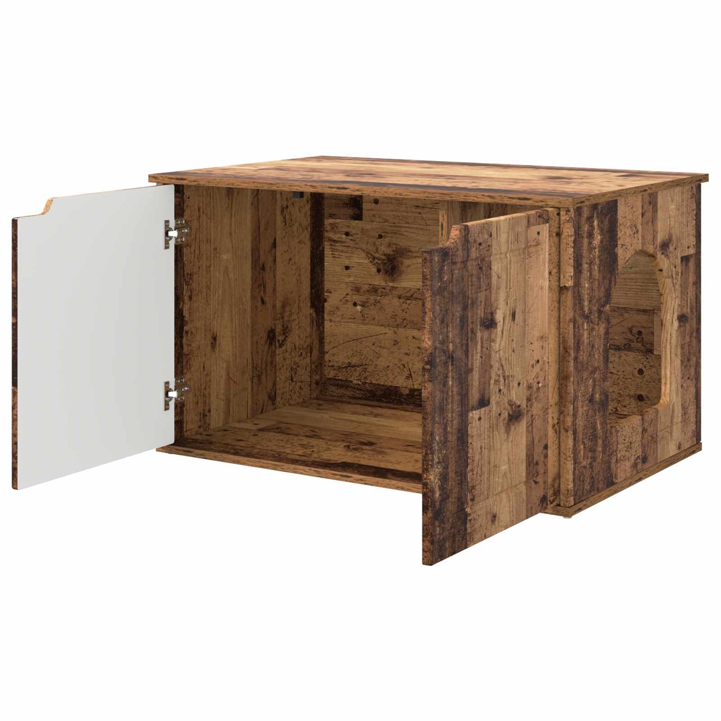Kattenhuis Oudhout 85 X 55 X 50,5 Cm Bewerkt Hout