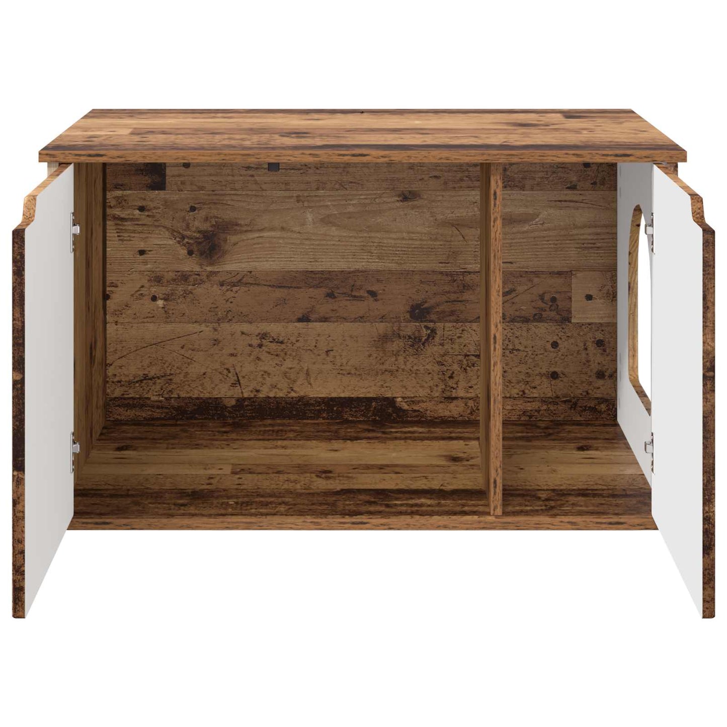 Kattenhuis Oudhout 85 X 55 X 50,5 Cm Bewerkt Hout