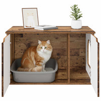 Kattenhuis Oudhout 85 X 55 X 50,5 Cm Bewerkt Hout