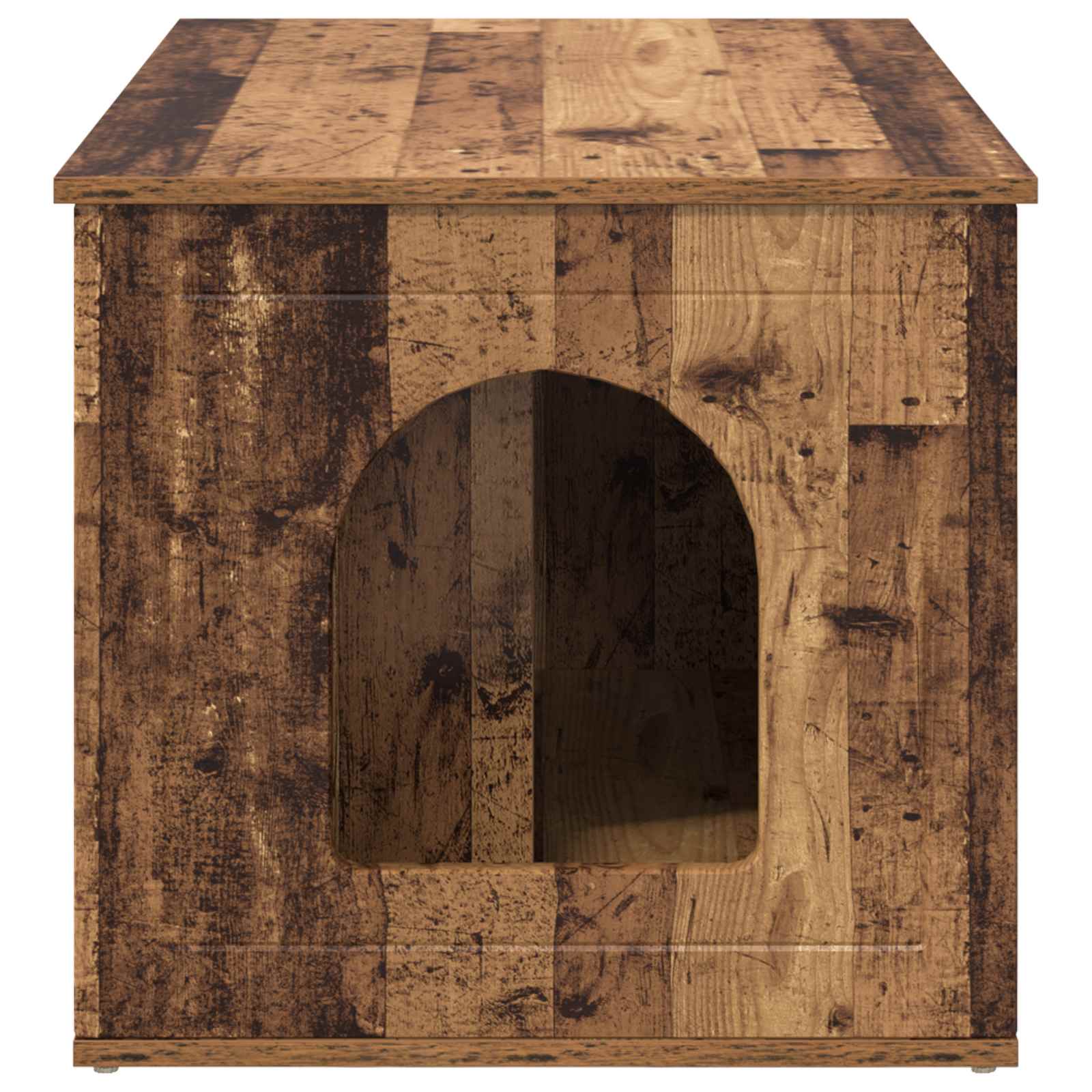 Kattenhuis Oudhout 85 X 55 X 50,5 Cm Bewerkt Hout