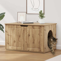Kattenhuis Oudhout 85 X 55 X 50,5 Cm Bewerkt Hout