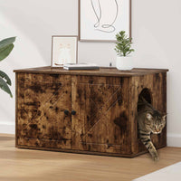 Kattenhuis 85 X 55 X 50 Cm Bewerkt Hout
