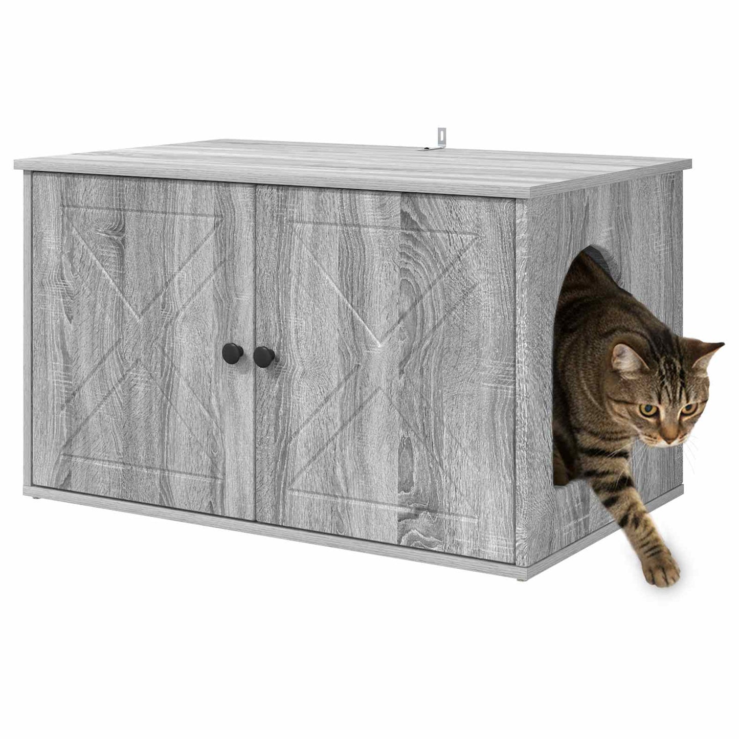 Kattenhuis 85 X 55 X 50 Cm Bewerkt Hout