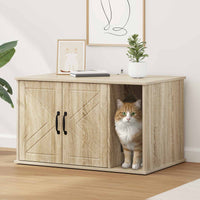 Kattenhuis Beton 85 X 55 X 50 Cm Bewerkt Hout
