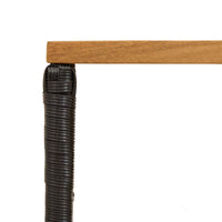 Buiten Tafel 80 X 40 X 40 Cm Staal En Poly Rattan