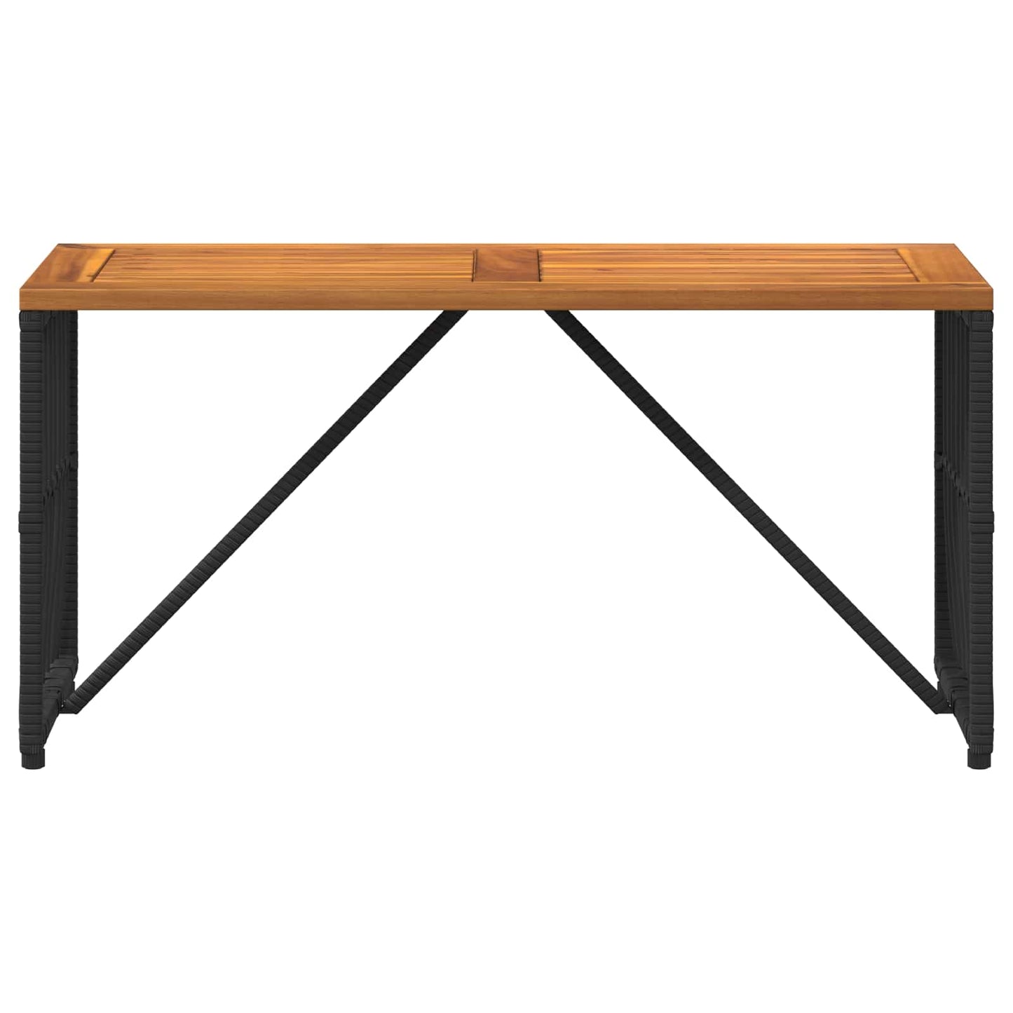 Buiten Tafel 80 X 40 X 40 Cm Staal En Poly Rattan