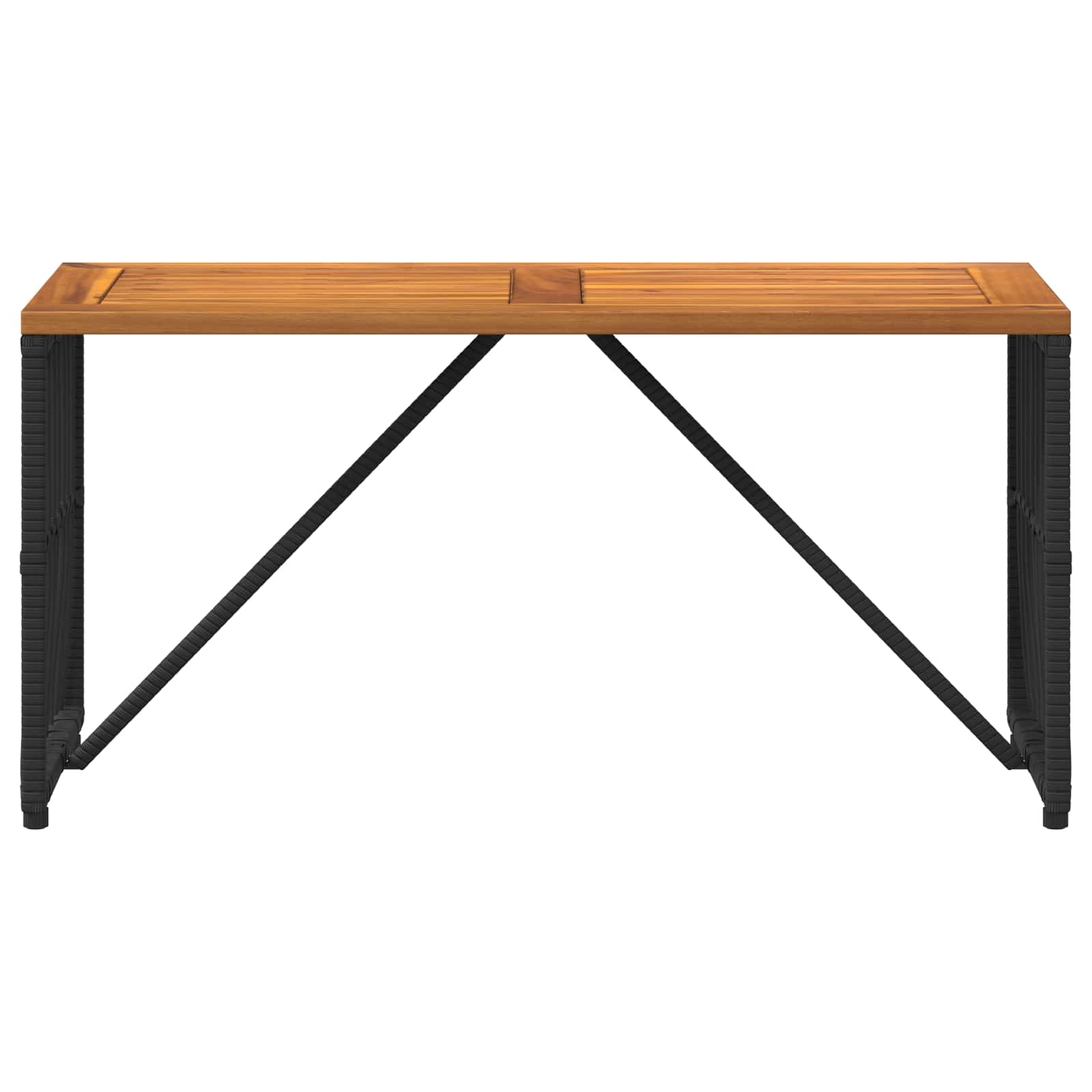 Buiten Tafel 80 X 40 X 40 Cm Staal En Poly Rattan