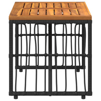 Buiten Tafel 80 X 40 X 40 Cm Staal En Poly Rattan