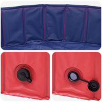Opvouwbaar Zwembadd Voor Honden En Blauw 80 X