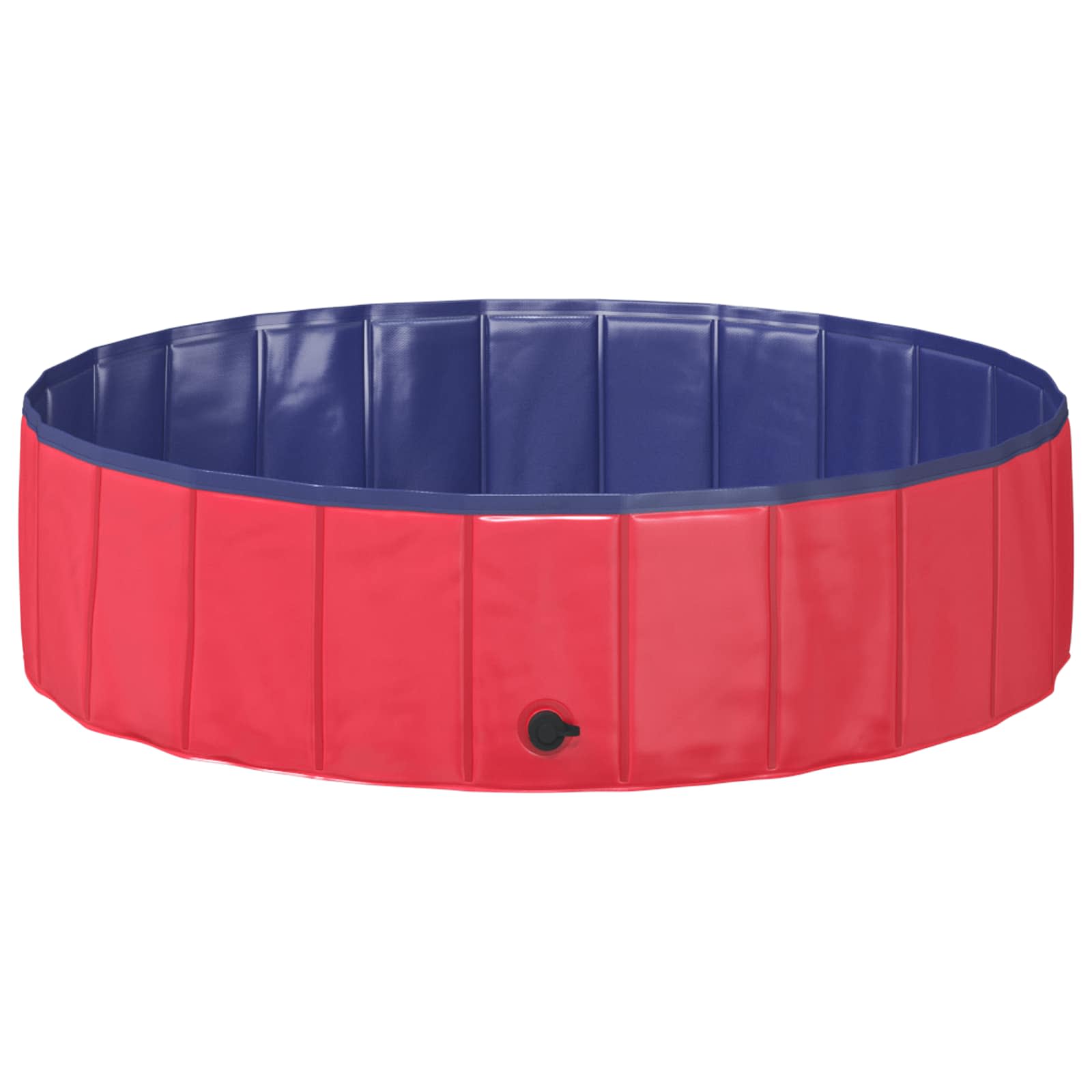 Opvouwbaar Zwembadd Voor Honden En Blauw 80 X
