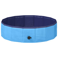 Opvouwbaar Zwembadd Voor Honden En Blauw 80 X