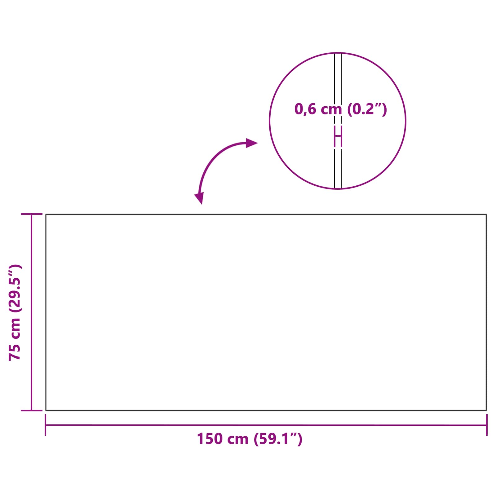 Sportbeschermmat Zwart 150 X 75 X 0,6 Cm Hoogwaardige Pvc