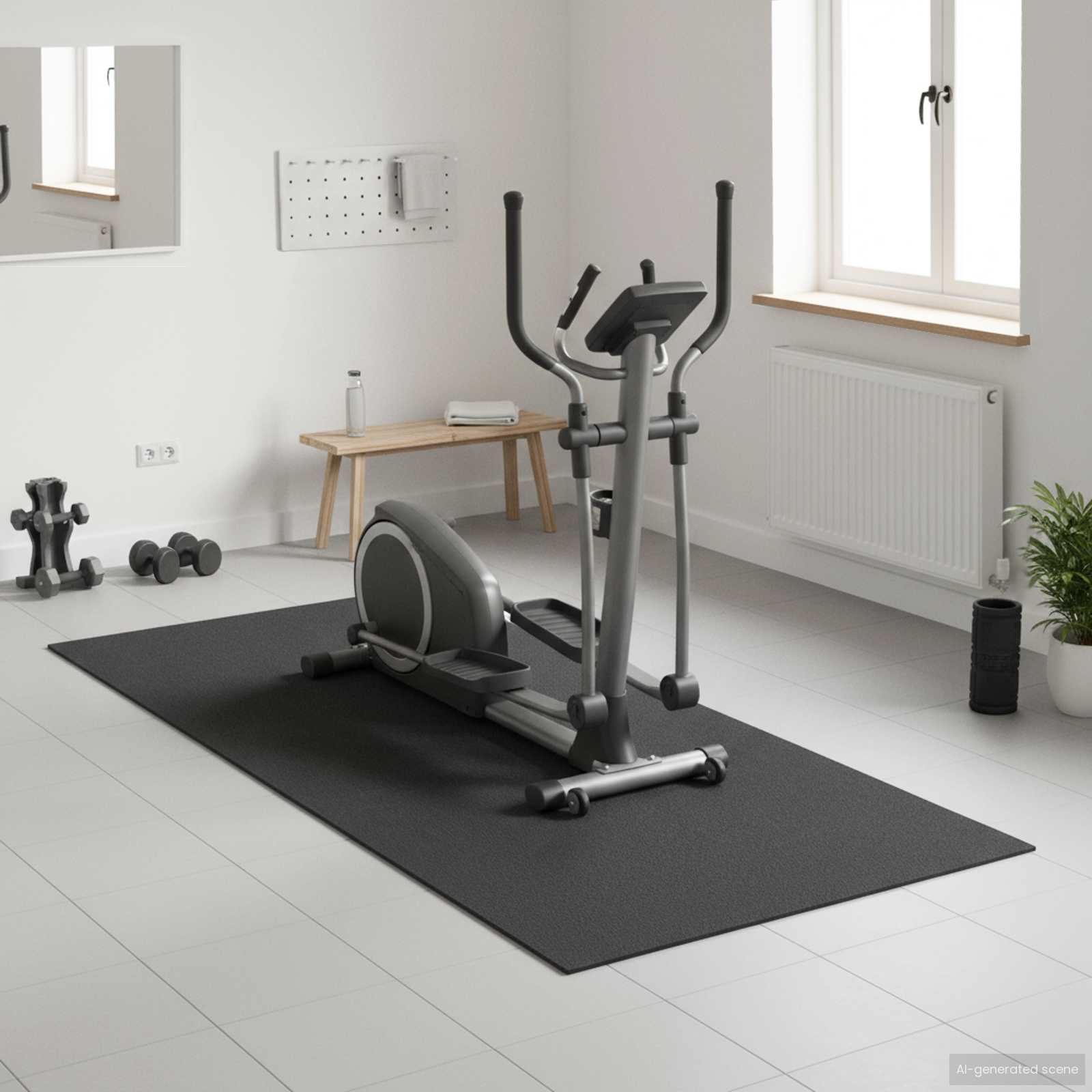 Sportbeschermmat Zwart 150 X 75 X 0,6 Cm Hoogwaardige Pvc