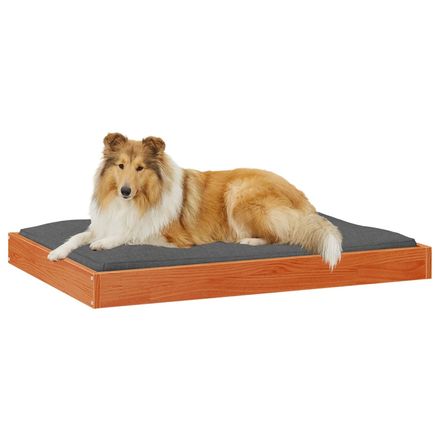 Hondenbed 101,5 X 74 X 9 Cm Massief Vurenhout